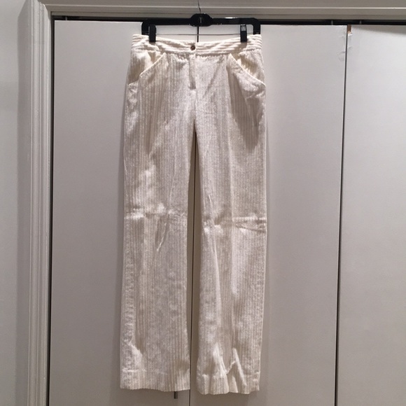 Dolce & Gabbana White Cotton Skinny Corduroy Trouser Pants main image 0